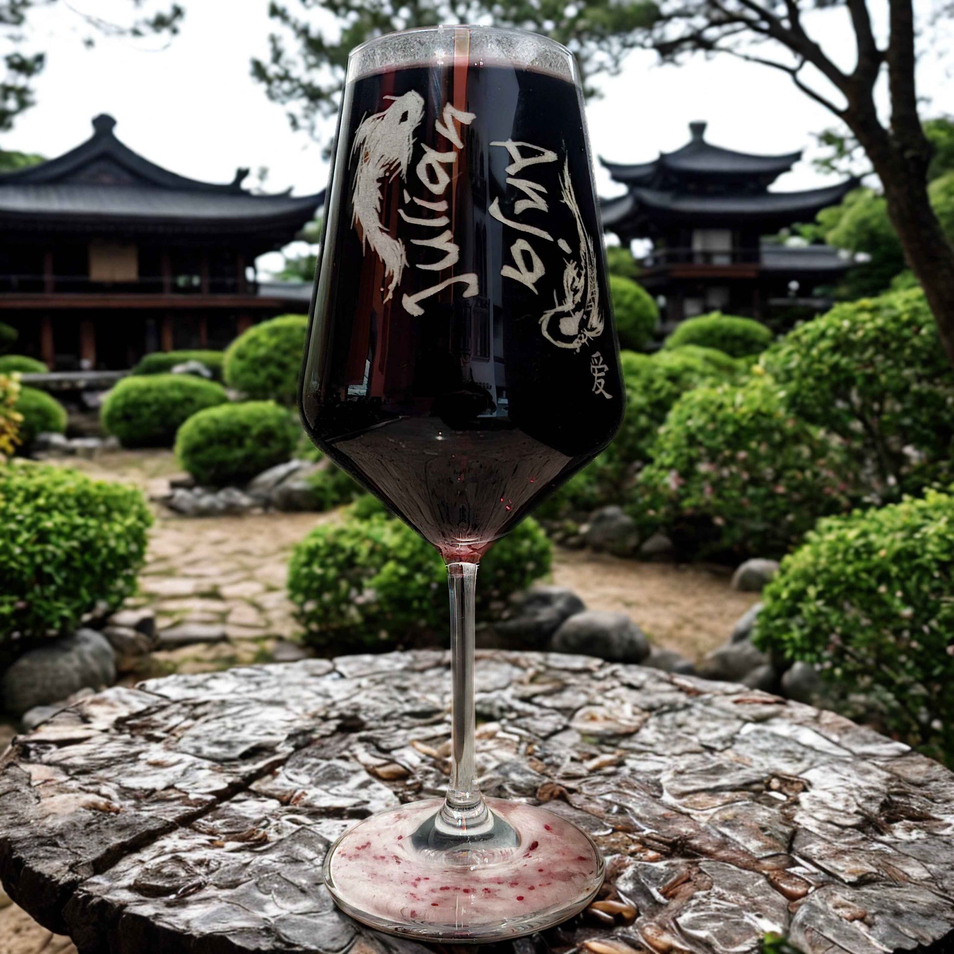 Rotweinglas mit Gravur für Geschenke und besondere Anlässe