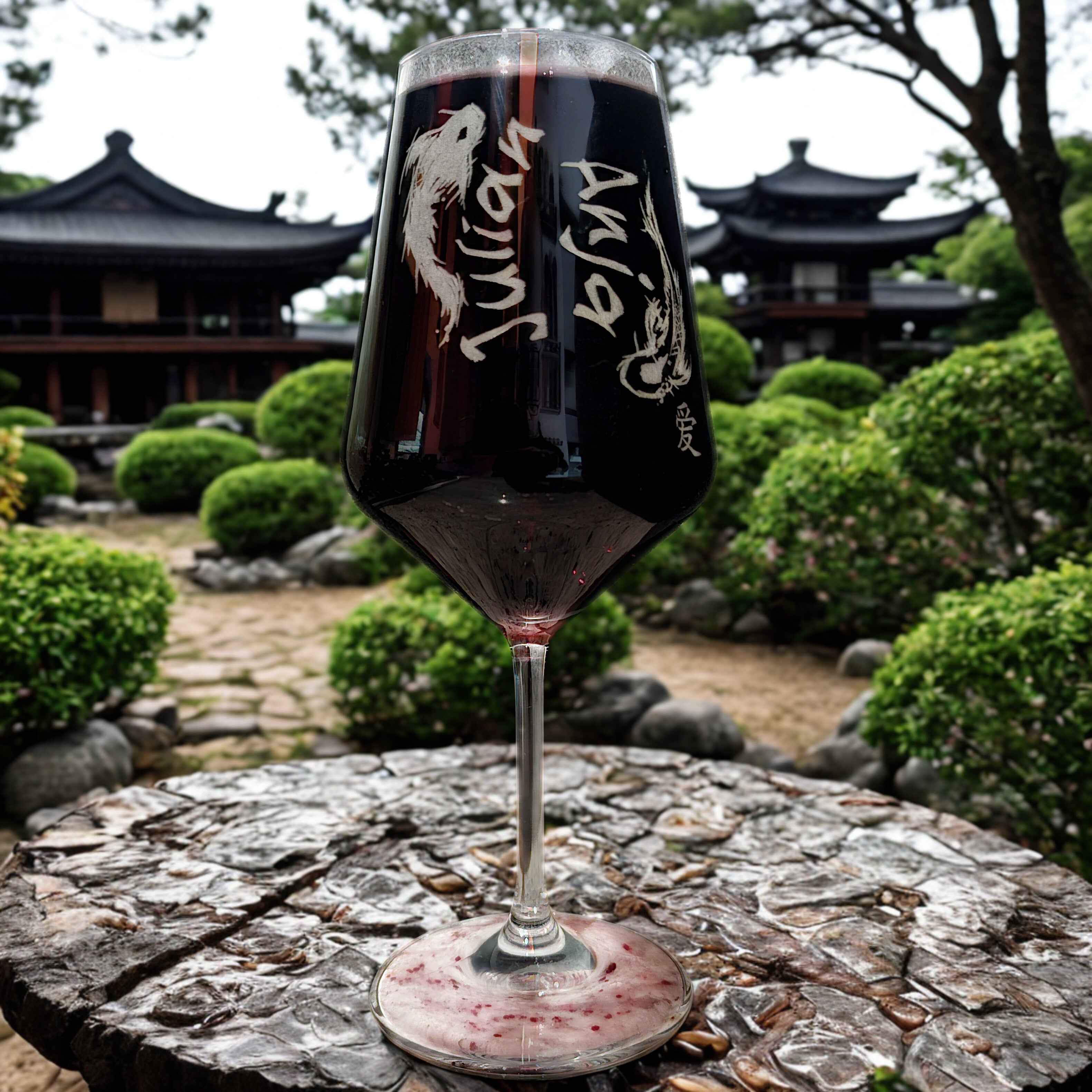 Rotweinglas mit Gravur für Geschenke und besondere Anlässe