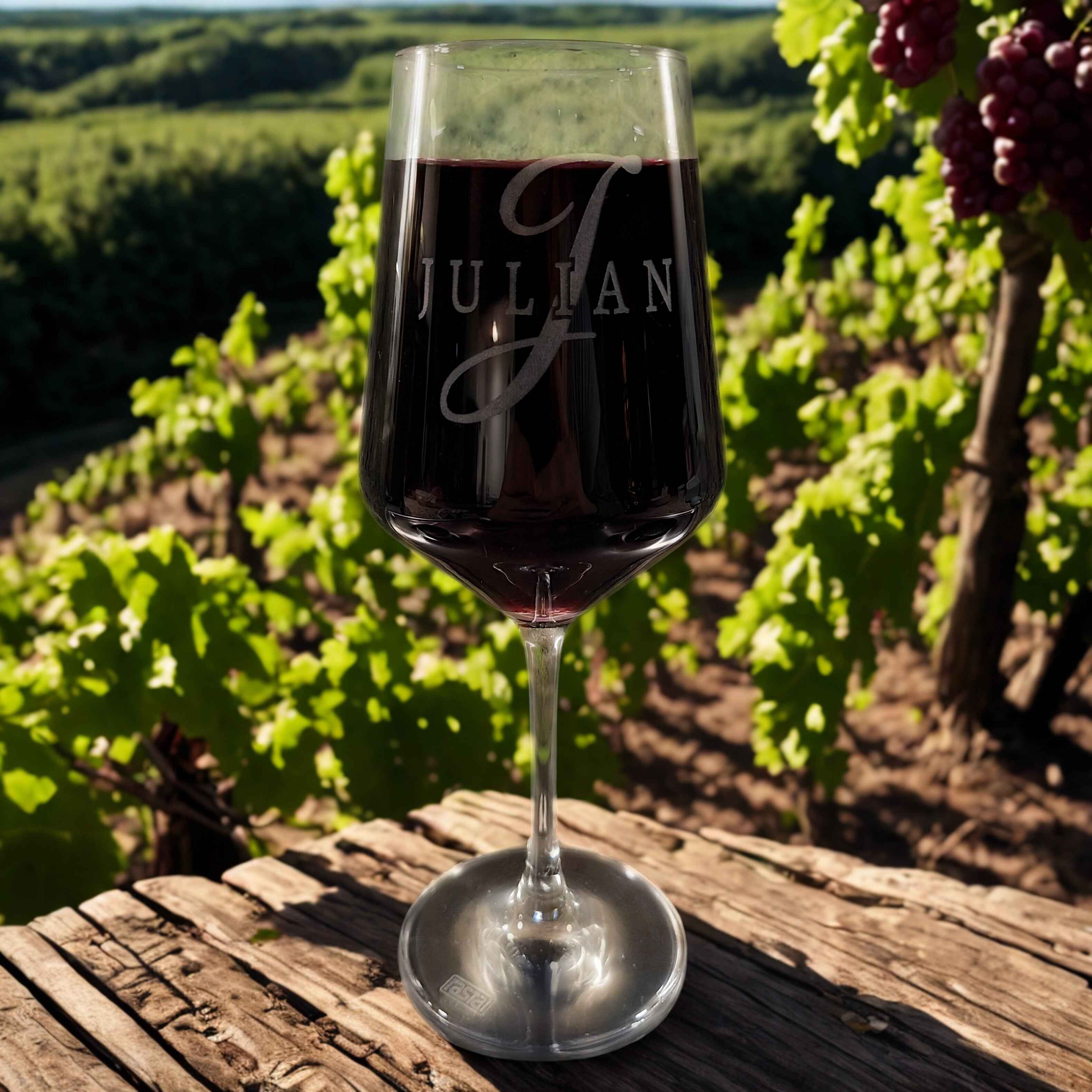 Weißweinglas mit individueller Gravur