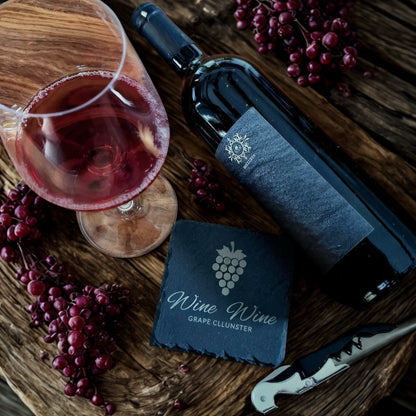 Schieferuntersetzer graviert - Personalisierte Untersetzer aus Schiefer