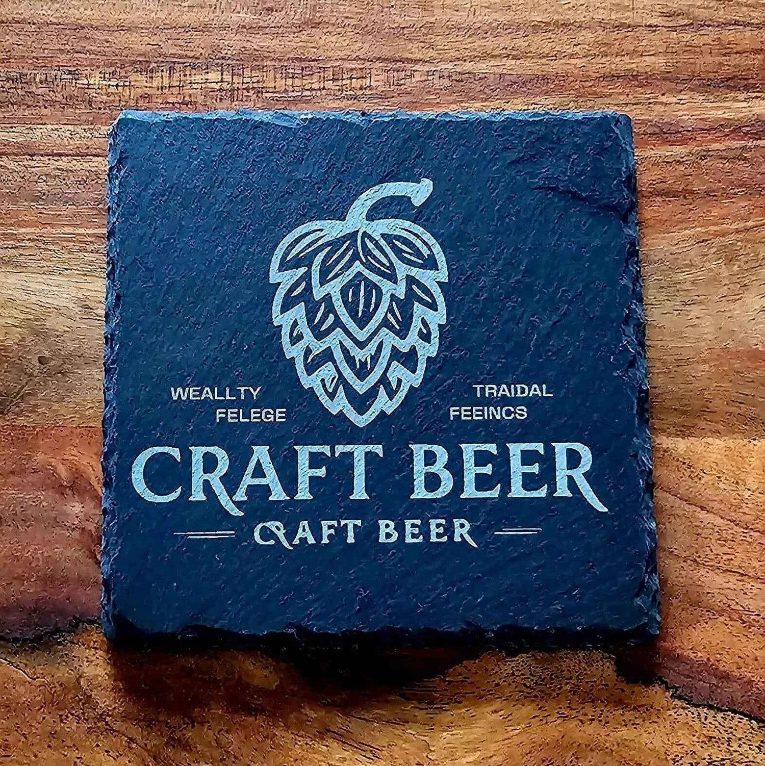 Schieferuntersetzer mit Gravur